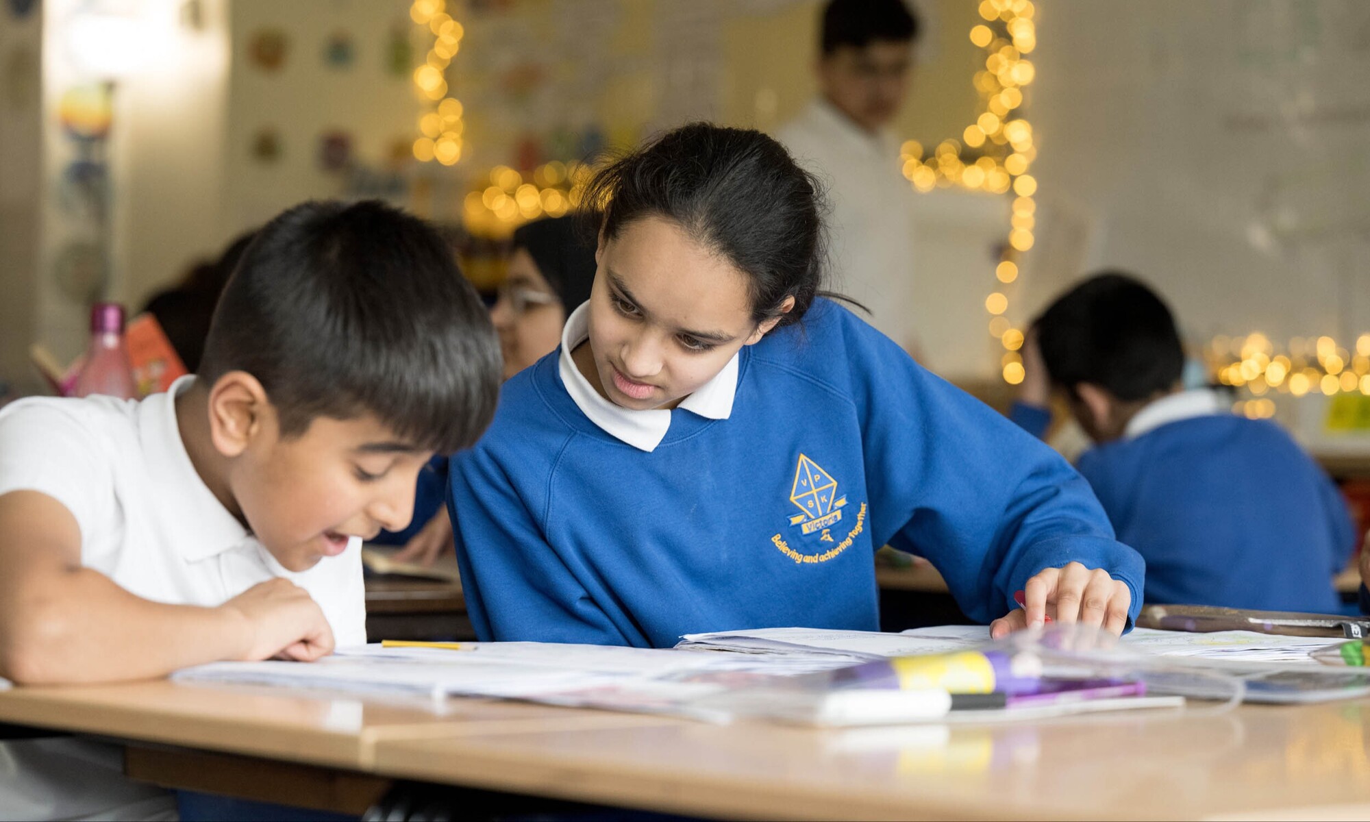Victoria Primary School Student Working in Class